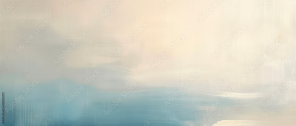 A soft gradient from cool blue-grey to warm cream tones, with subtle textures resembling a misty sky. Generative AI sky texture
A soft gradient from cool blue-grey to warm cream tones, with subtle textures resembling a misty sky. Generative AI sky texture