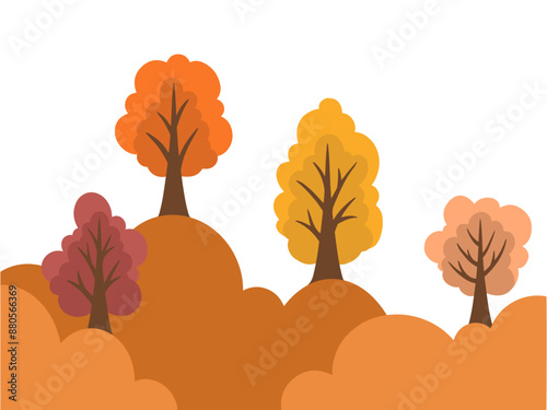 Autumn Tree Fall Background Illustration