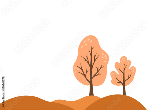 Autumn Tree Fall Background Illustration