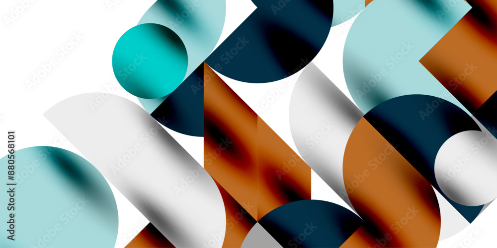 Shadow effect shiny circles and round triangles geometric modern art. Vector Illustration For Wallpaper, Banner, Background, Card, Book Illustration, landing page Shadow effect shiny circles and round triangles geometric modern art. Vector Illustration For Wallpaper, Banner, Background, Card, Book Illustration, landing page