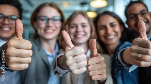 Diverse Group of People Showing Thumbs Up
