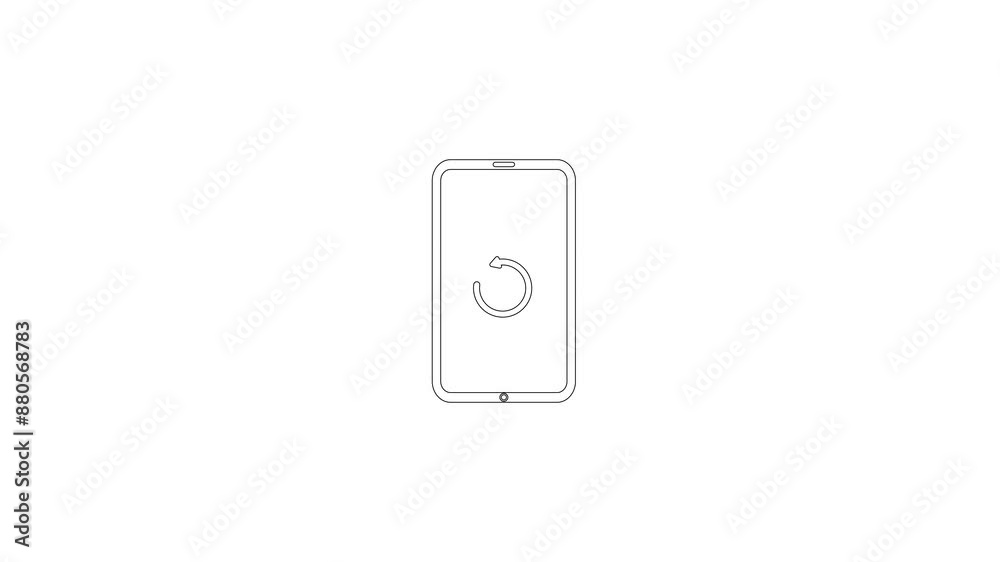 Device rotation sign.turning concept on white background. Device rotation sign.turning concept on white background.