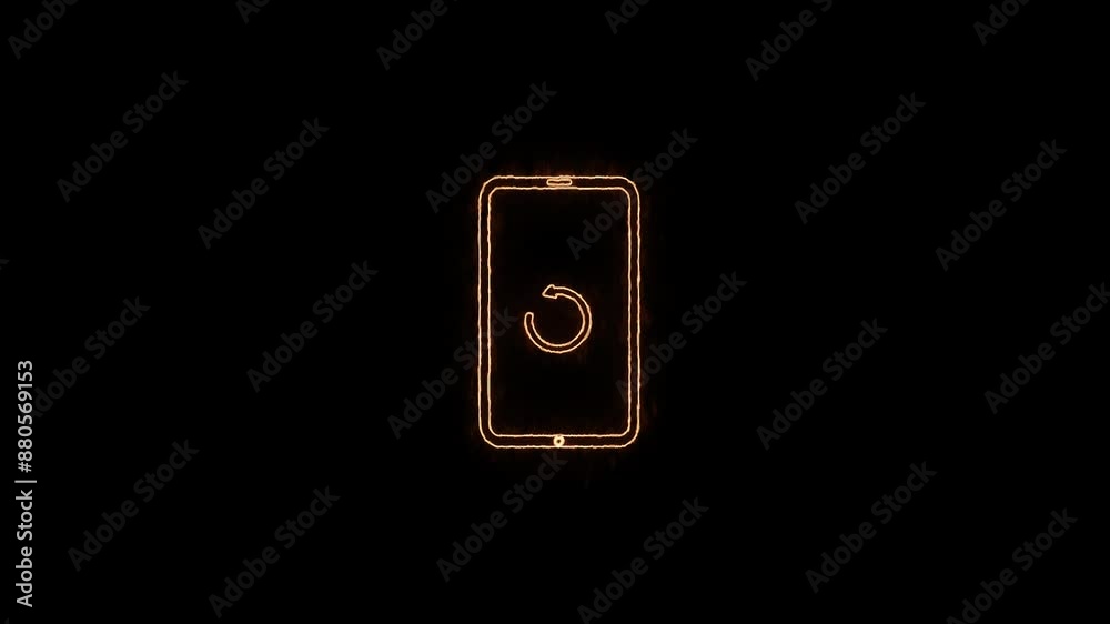 Device rotation sign.turning concept on black background. Device rotation sign.turning concept on black background.