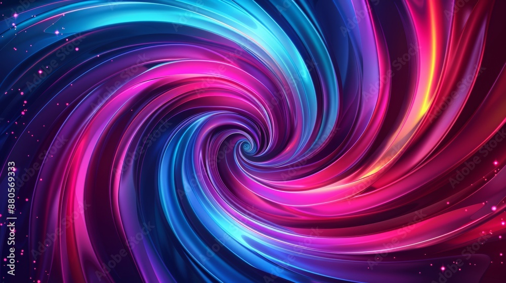 Colorful swirl elements with neon led illumination. Abstract futuristic background. ,copy space, High quality Colorful swirl elements with neon led illumination. Abstract futuristic background. ,copy space, High quality