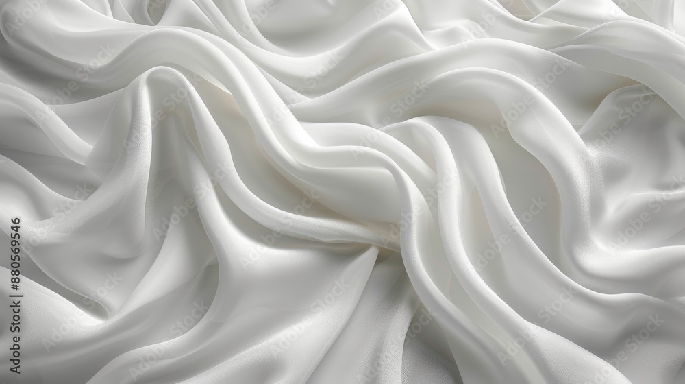 Smooth white silk or satin luxury cloth texture for elegant projects, symbolizing purity and innocence Smooth white silk or satin luxury cloth texture for elegant projects, symbolizing purity and innocence
