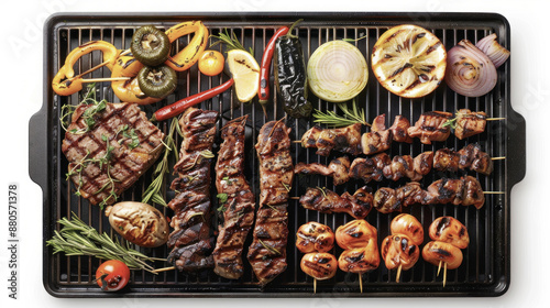 Wallpaper Mural Assorted grilled meats and vegetables on a barbecue grill Torontodigital.ca