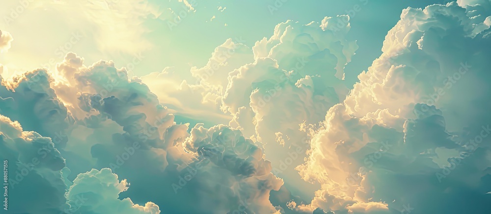 Breathtaking sky featuring fluffy clouds in a copy space image Breathtaking sky featuring fluffy clouds in a copy space image