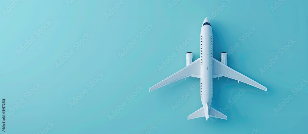 Plane represents travel concept with copy space image