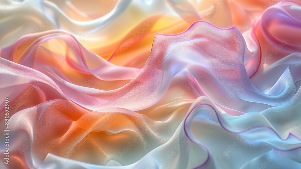 Abstract background with light effects, pastel colors curved lines and blurred details high resolution futuristic style digital. Fabric color gradient texture. Abstract background with light effects, pastel colors curved lines and blurred details high resolution futuristic style digital. Fabric color gradient texture.