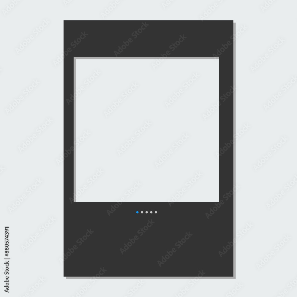 Empty black photo frame. Realistic photo card frame dark mockup. Empty black photo frame. Realistic photo card frame dark mockup.
