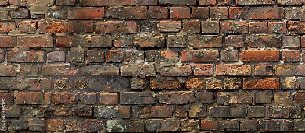 Fototapeta premium Free brick wall texture with copy space image for product or ad wording design