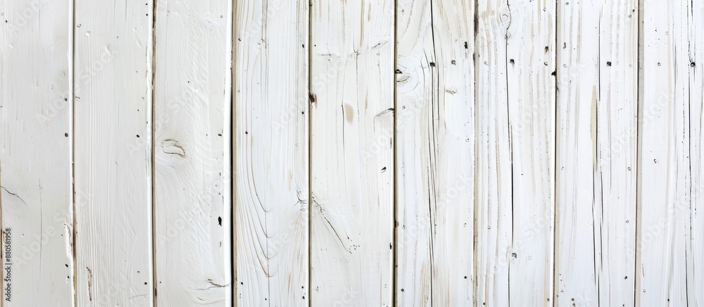 Fototapeta premium White painted pine boards create a copyspace image against a white backdrop