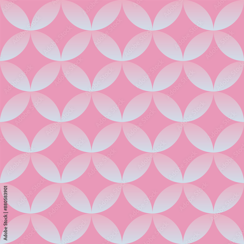 Seamless pattern with abstract circular petals. Seamless pattern with abstract circular petals.