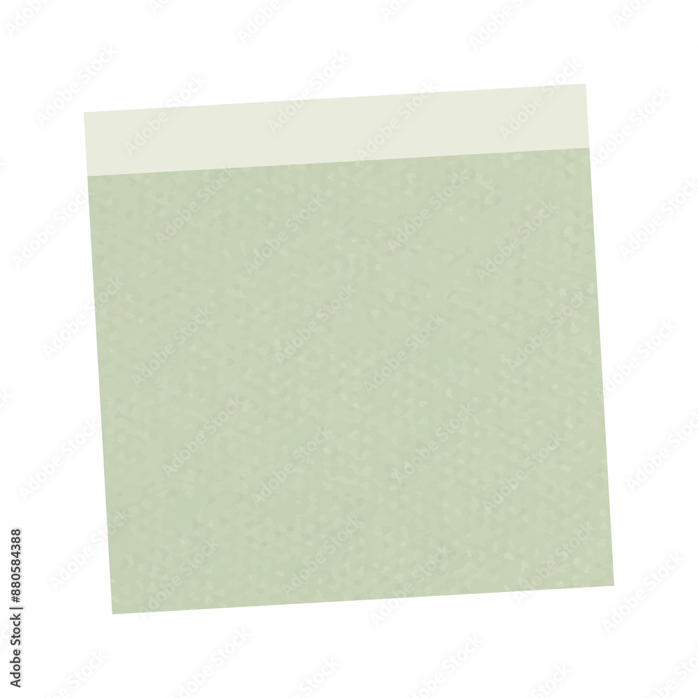 Fototapeta premium Sage green notepaper journal sticker design element