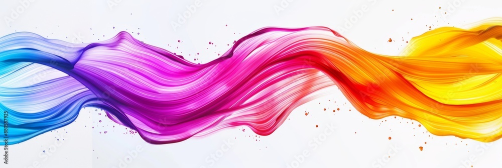 A colorful, abstract swirl of paint in blue, purple, pink, red, orange, and yellow on a white background A colorful, abstract swirl of paint in blue, purple, pink, red, orange, and yellow on a white background
