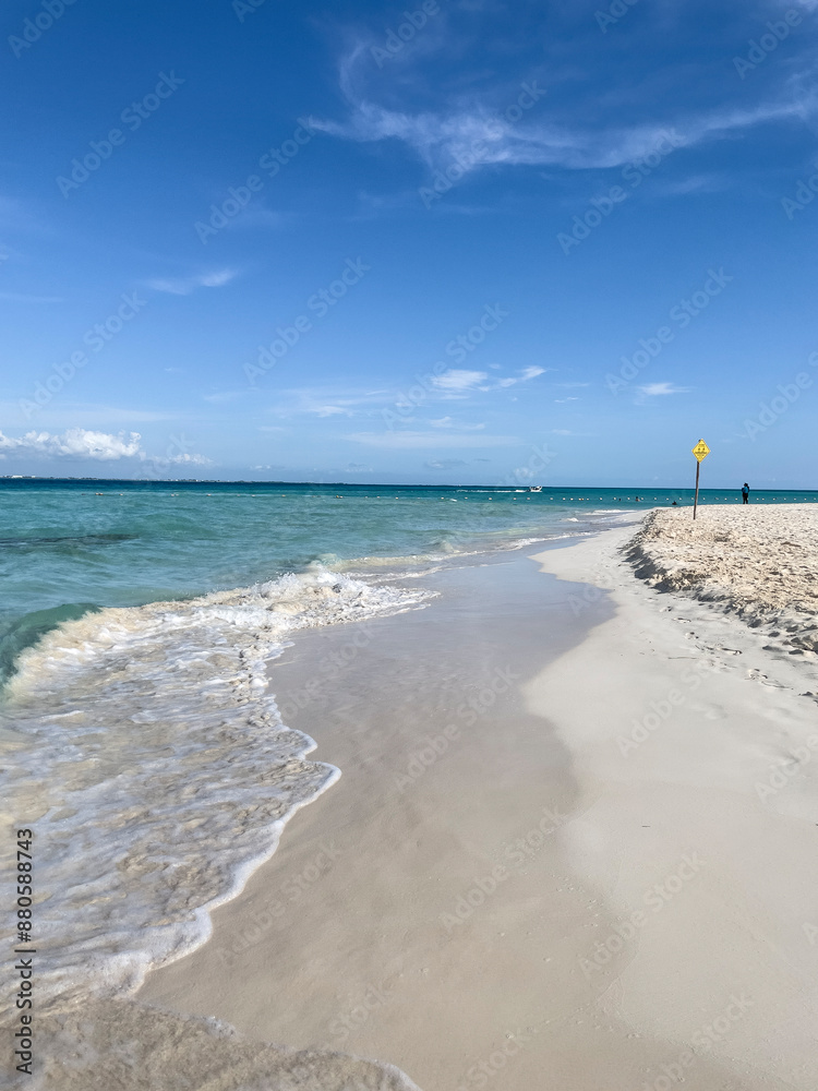 Fototapeta premium Tropical beach with turquoise water. Caribbean beach. Mexico