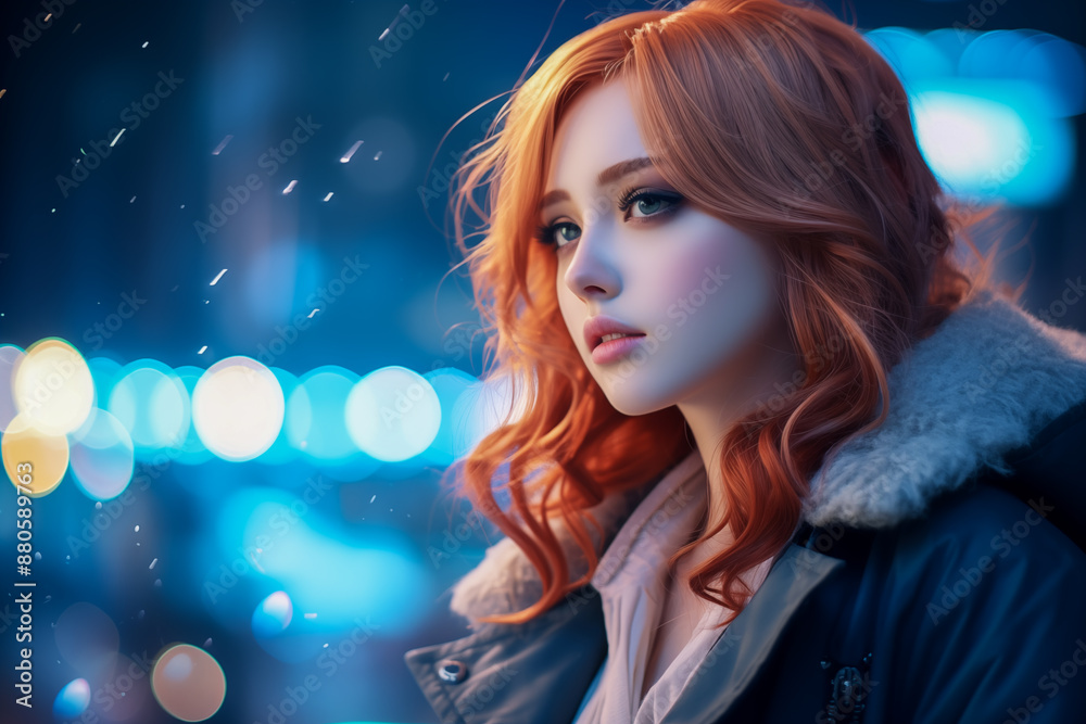 Anime Style Girl. Generative AI Anime Style Girl. Generative AI