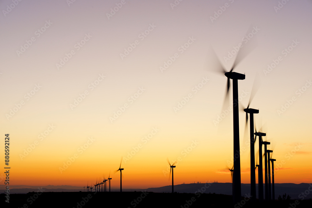 Obraz premium Wind turbine generators for renewable electricity production