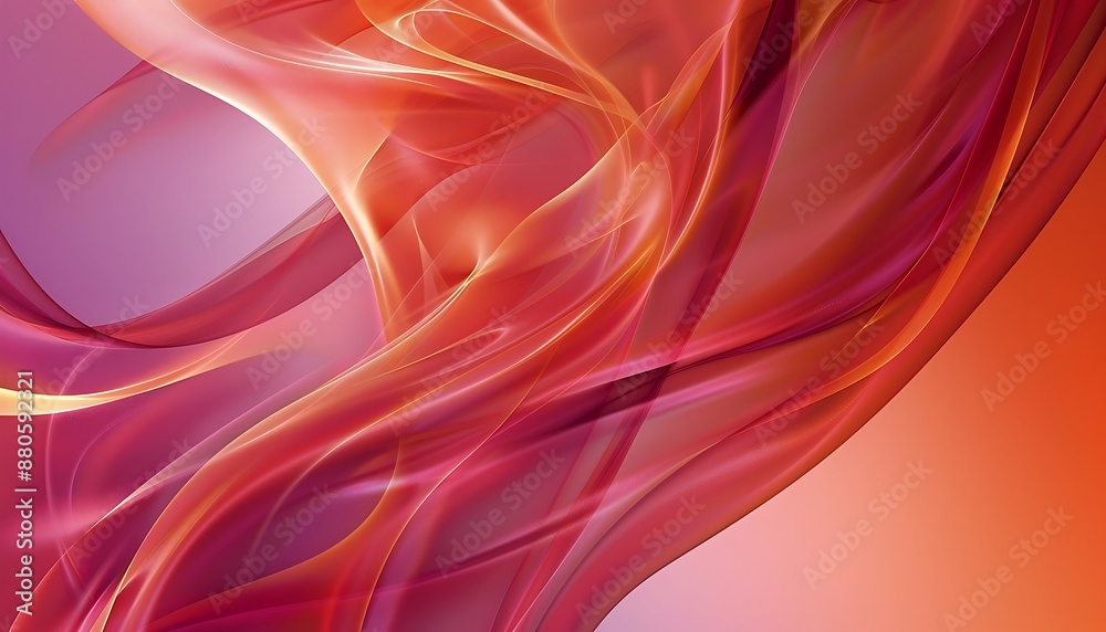 Obraz premium abstract background with smooth wavy lines in pink and orange colors