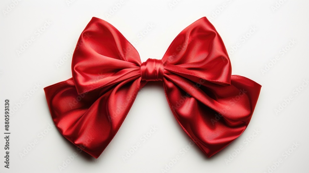 Red bow isolated on white background Red bow isolated on white background