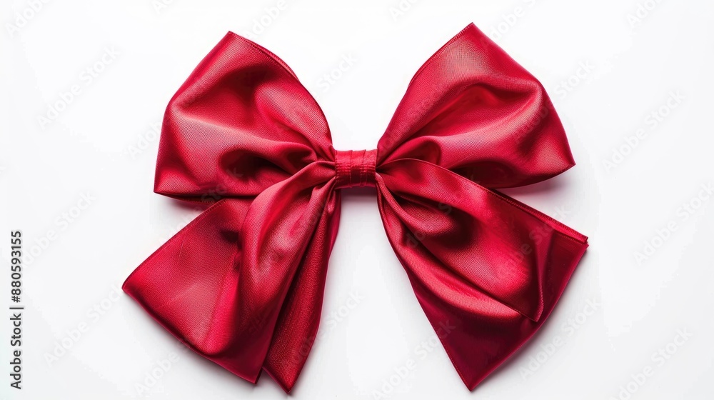 Red bow isolated on white background Red bow isolated on white background