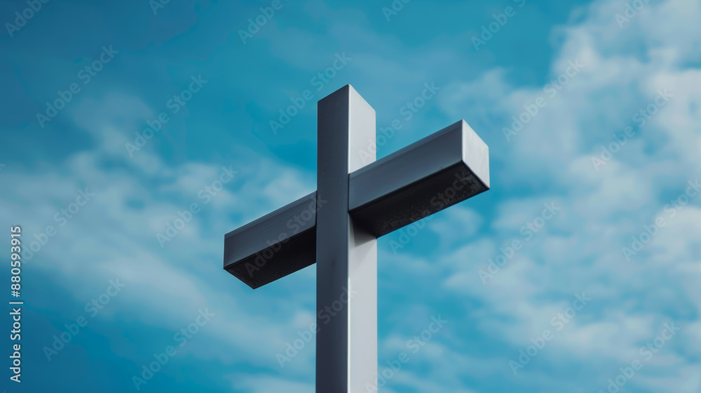 '' closeup of Jehovah's Witnesses Kingdom Hall sign with a simple design and soft blue sky background '' closeup of Jehovah's Witnesses Kingdom Hall sign with a simple design and soft blue sky background