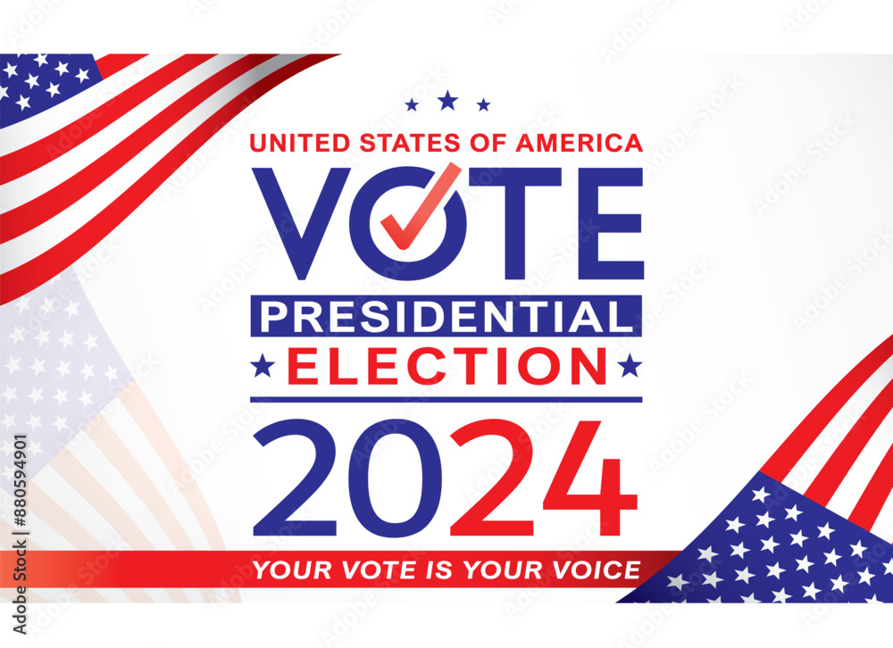 2024 PRESIDENTIAL ELECTION - WHITE VERSION 1 - VECTOR ILLUSTRATION 2024 PRESIDENTIAL ELECTION - WHITE VERSION 1 - VECTOR ILLUSTRATION