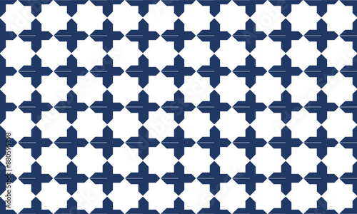 Blue wall block, seamless pattern with blue squares block arrange as wall design for fabric printing or wallpaper or background, flower patter