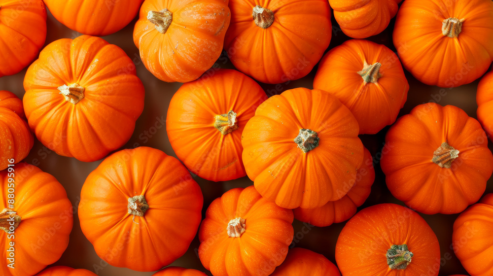 A detailed shot of a Halloween doormat with vibrant orange pumpkins and eerie green eyes, isolated on a white background 