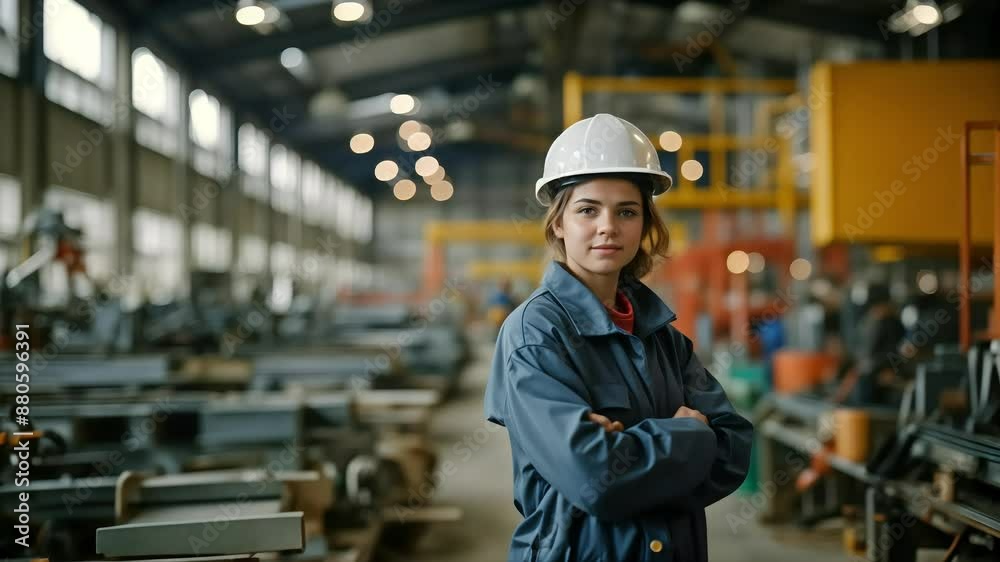 Woman workers in warehouse industry