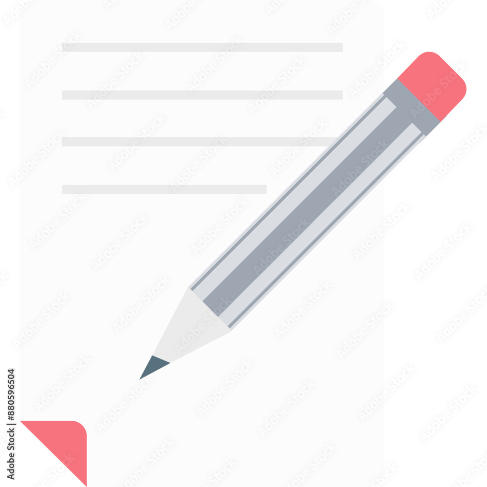 Writing Article vector icon in flat style with isolated background Writing Article vector icon in flat style with isolated background
