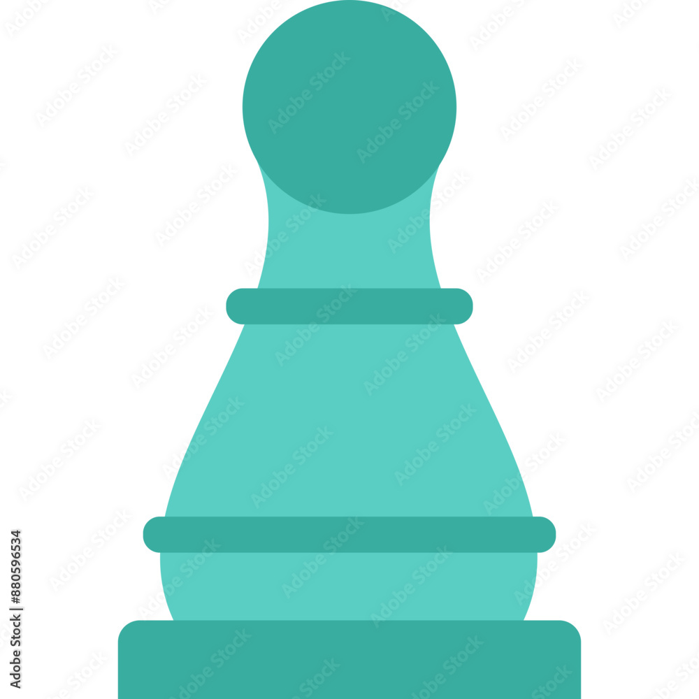 Chess Pawn vector icon in flat style with isolated background Chess Pawn vector icon in flat style with isolated background