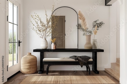 elegant black entryway mockup