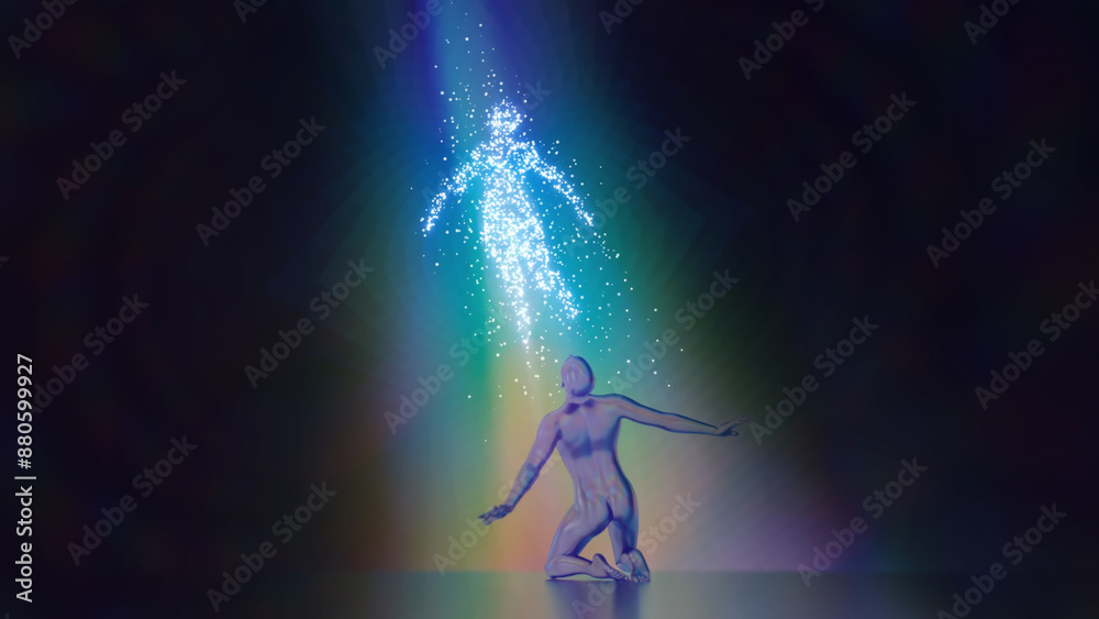 3d illustration. The intention to become the truth 3d illustration. The intention to become the truth
