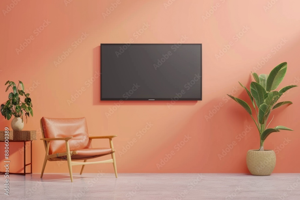 A cozy living room with a comfortable chair and TV A cozy living room with a comfortable chair and TV
