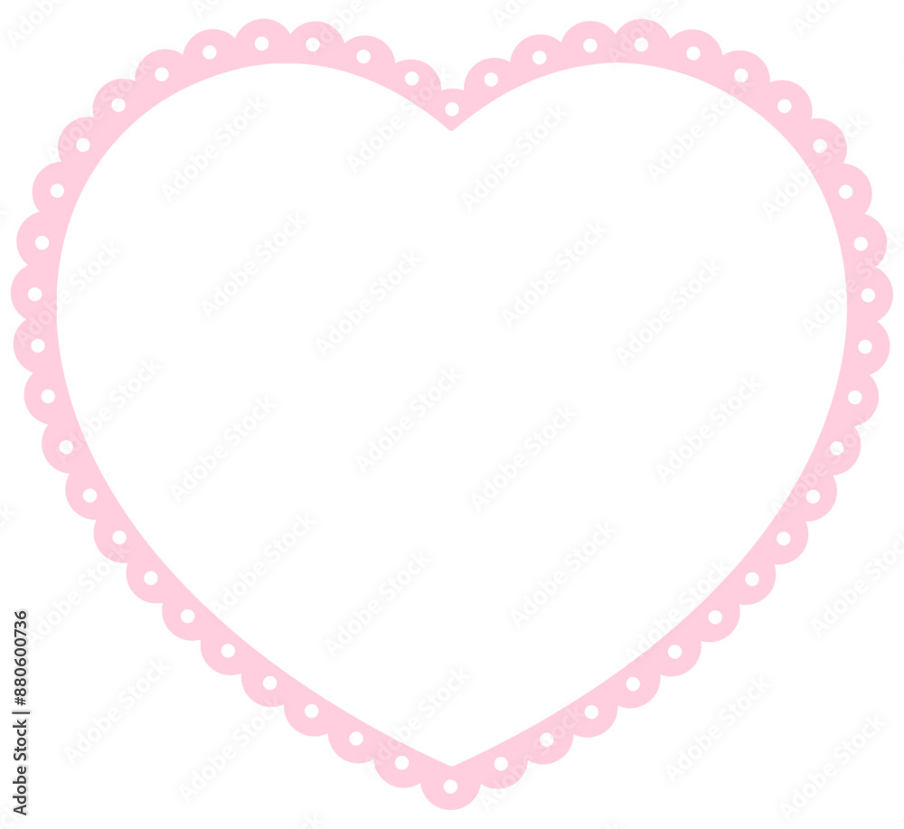 heart scallop frame isolated. Template for photo. Empty photo lace ornament frame. heart scallop frame isolated. Template for photo. Empty photo lace ornament frame.