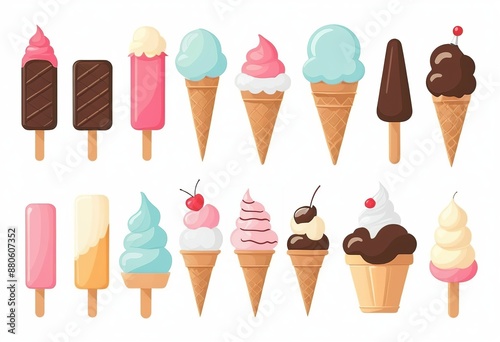 Refreshing Summer Treat: Delicious Ice Cream Bar Illustration © Eliane