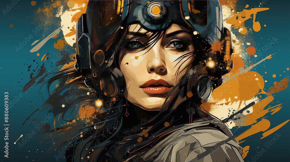 Oriental Oil Painting Of Star Wars Characters with Gear And Retro Technology Elements Oriental Oil Painting Of Star Wars Characters with Gear And Retro Technology Elements