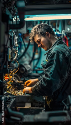 Wallpaper Mural Professionelle Autoreparatur: Mechatroniker bei Auspuffreparatur Torontodigital.ca