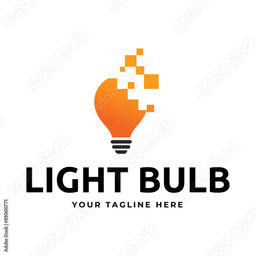 Light bulb logo design vector.