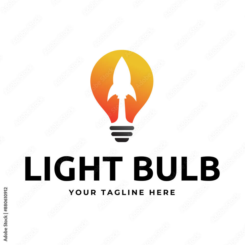 Light bulb logo design vector. Light bulb logo design vector.