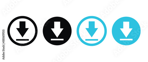 download arrow icon set