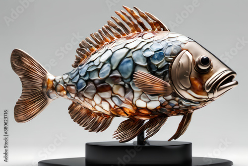 Agate fish figurine. Digita...