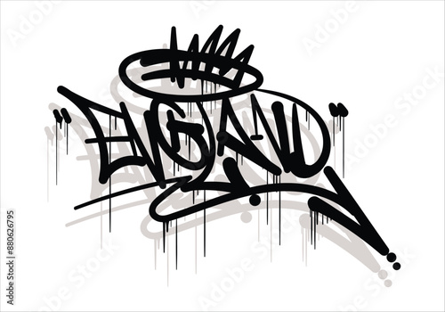 ENGLAND graffiti tag style design