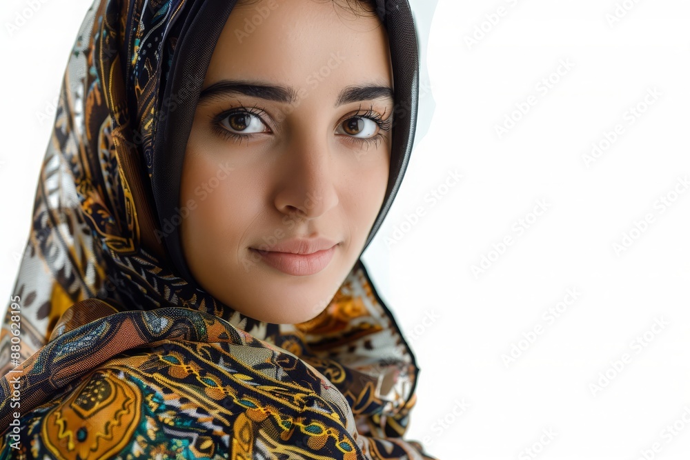 Portrait of a Young Woman in a Headscarf