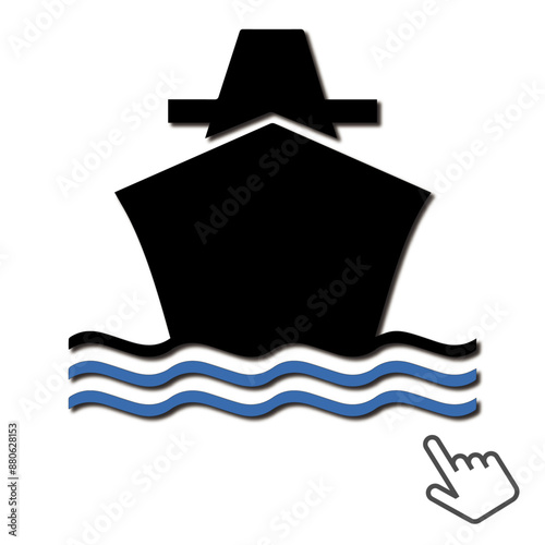 Logo transport maritime. Bateau. Navire.