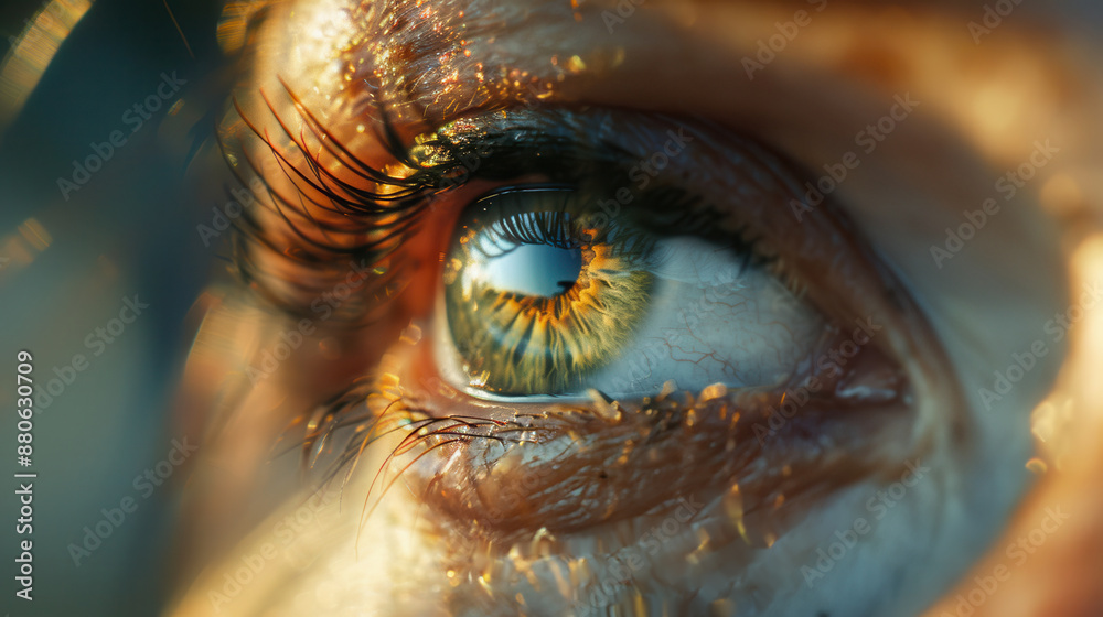Macro shot of human eye detailed iris and reflective surface Macro shot of human eye detailed iris and reflective surface