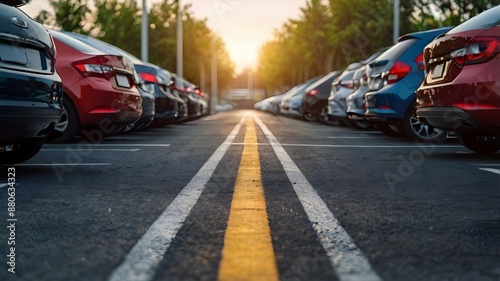 Wallpaper Mural New Cars Lined Up for Sale in a Dealership Lot - Modern Vehicles Ready for Purchase in a Professional Setting Torontodigital.ca