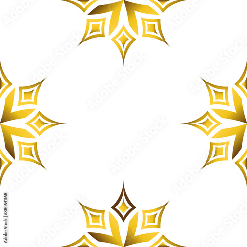 luxury golden geometry frame design