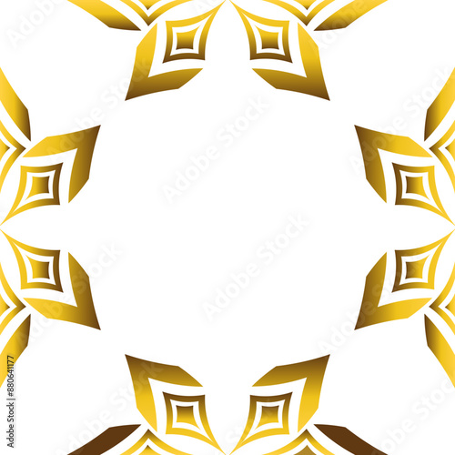 luxury golden geometry frame design